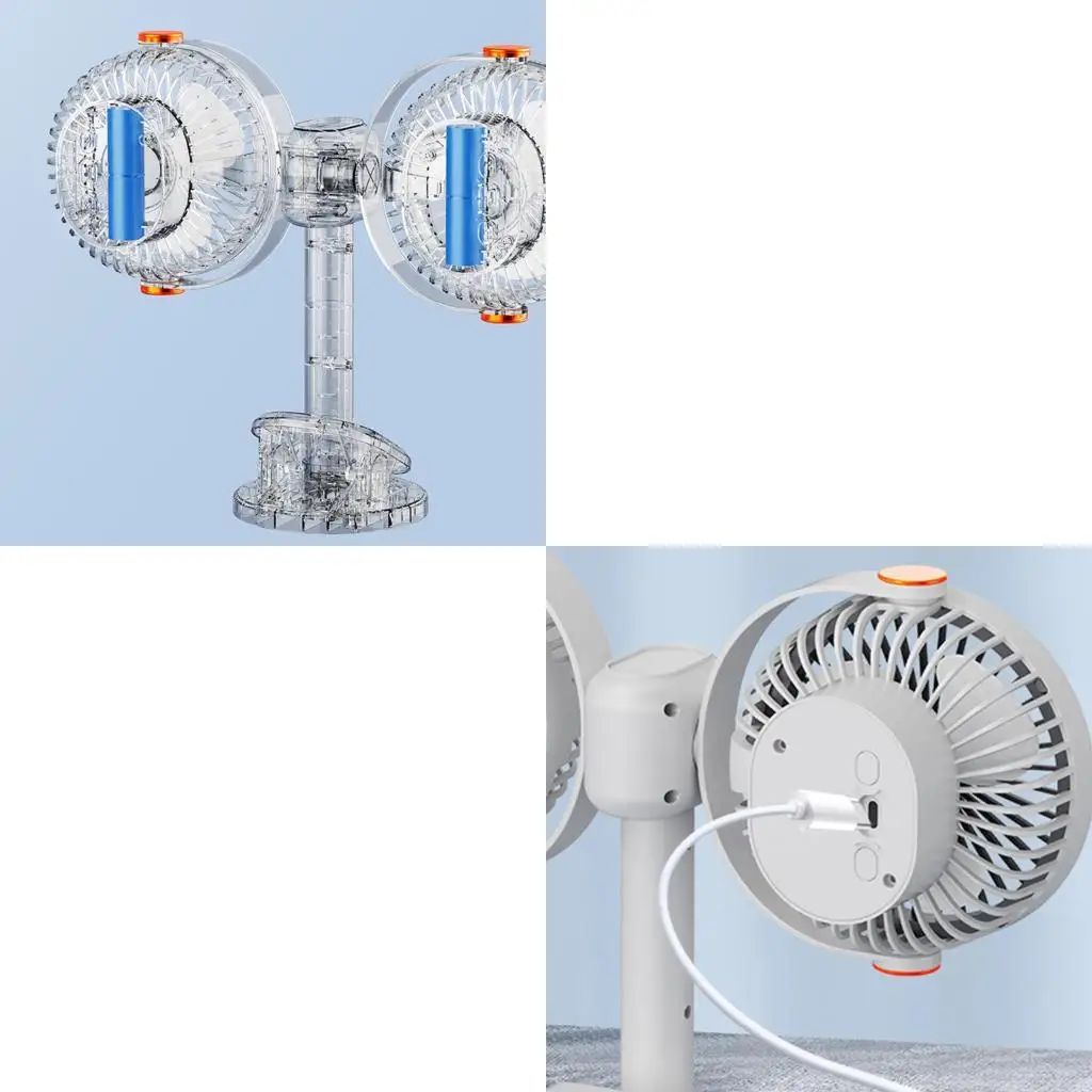 M6CB Double Head Desktop Fan With Night Light for Desk Bedroom Office Camping
M6CB Double Head Desktop Fan With Night Light for Desk Bedroom Office Camping