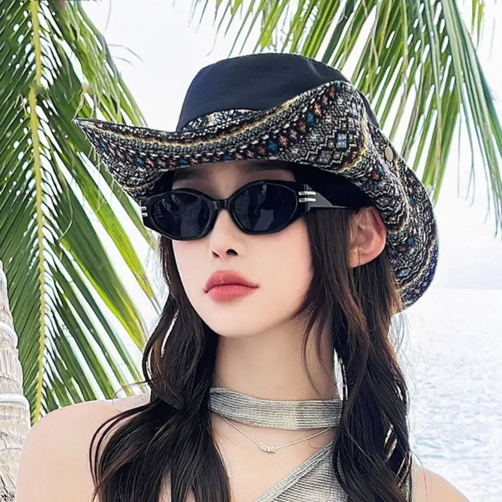Floral Printed Women's Sun Hat Wide Brim Large Brimmed Wide Brim Bucket Hat Anti-UV Sunscreen Mountain Climbing Hat Summer
Floral Printed Women's Sun Hat Wide Brim Large Brimmed Wide Brim Bucket Hat Anti-UV Sunscreen Mountain Climbing Hat Summer