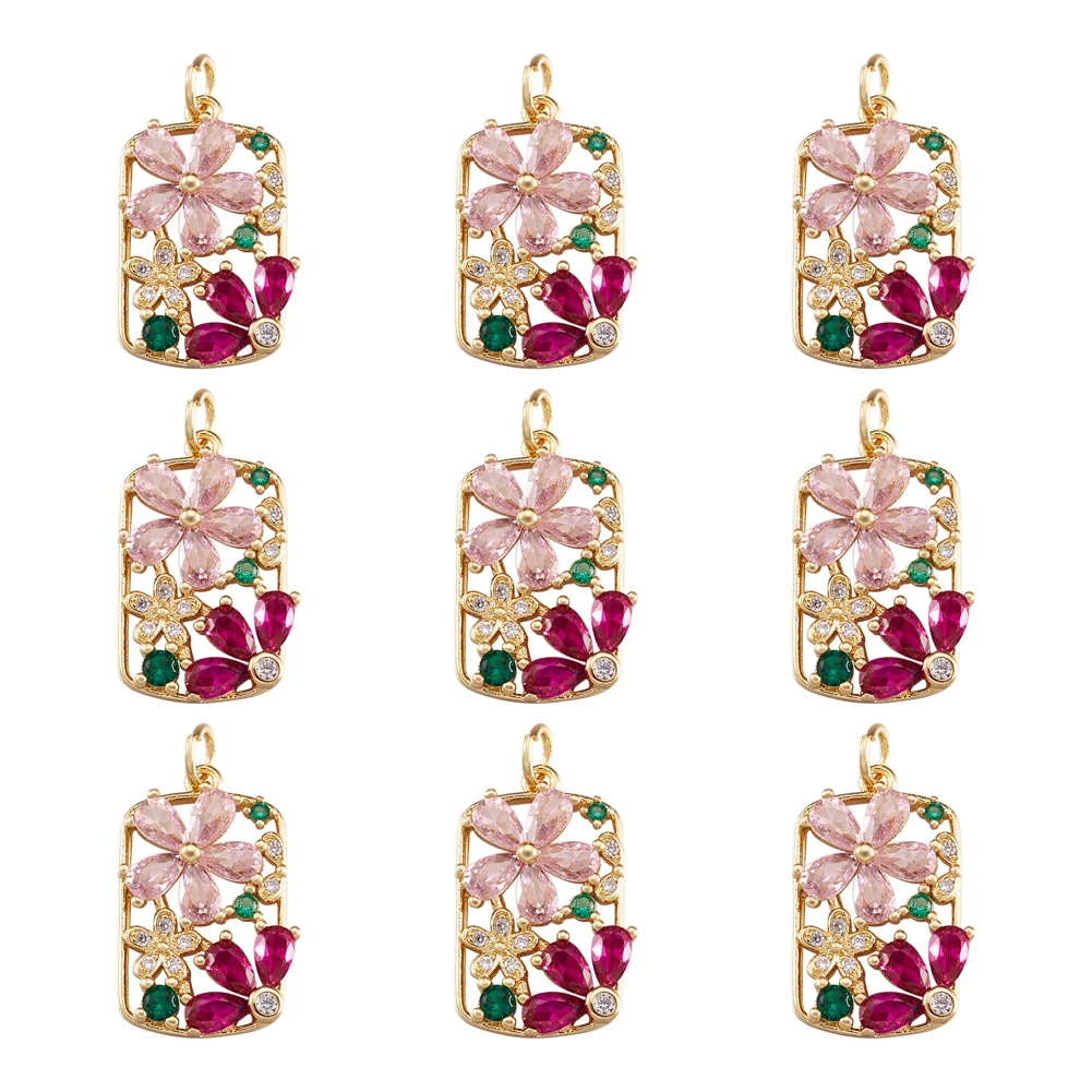 10pcs Brass Zirconia Flower Charms Pendants Real 16K Gold Plated for Women Girls Necklace Dangle Earring Jewelry Making Diy Gift
10pcs Brass Zirconia Flower Charms Pendants Real 16K Gold Plated for Women Girls Necklace Dangle Earring Jewelry Making Diy Gift