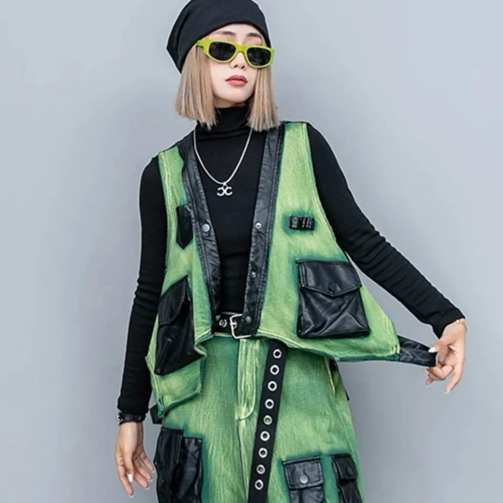 Personalized Distressed Patchwork Leather Vest Women 2024 Spring Summer New LX1189
Personalized Distressed Patchwork Leather Vest Women 2024 Spring Summer New LX1189
