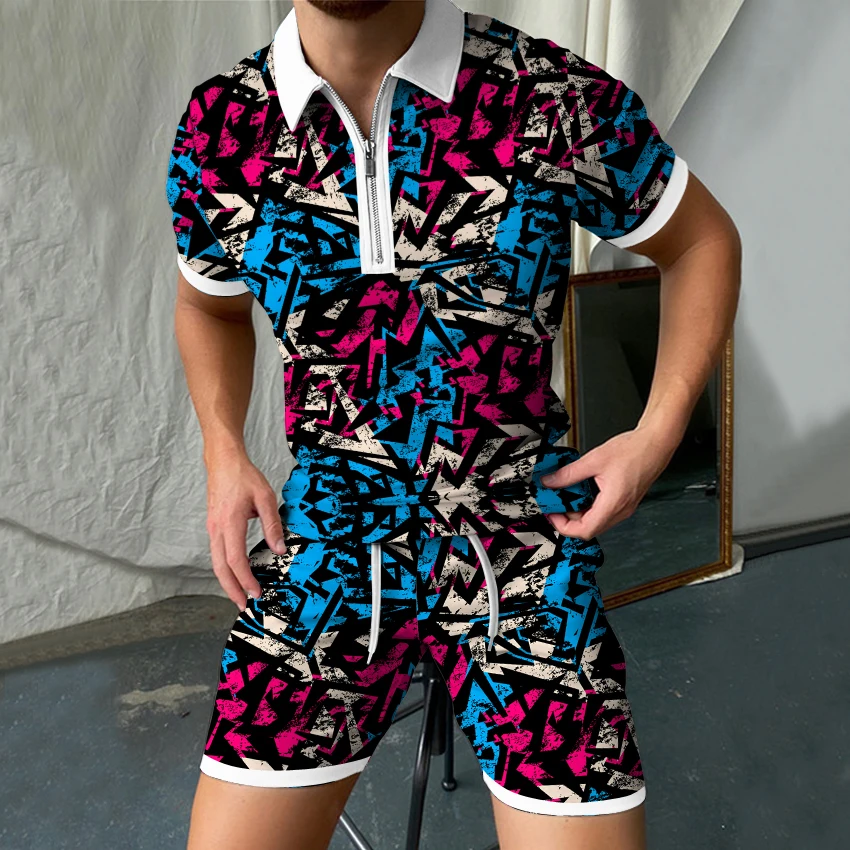 3D Printed Leopard Pattern Men's Sets Summer Casual Zipper Polo Shirt Two Piece Outfit For Men Oversize Breathable Daily Clothes
3D Printed Leopard Pattern Men's Sets Summer Casual Zipper Polo Shirt Two Piece Outfit For Men Oversize Breathable Daily Clothes