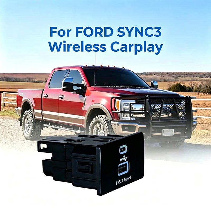 Wireless Carplay USB Type-c HUB for Ford Lincoln SYNC3 Multimedia Interface Module 30W Fast Charging HC3Z-19A387 ML3T-14F014
Wireless Carplay USB Type-c HUB for Ford Lincoln SYNC3 Multimedia Interface Module 30W Fast Charging HC3Z-19A387 ML3T-14F014