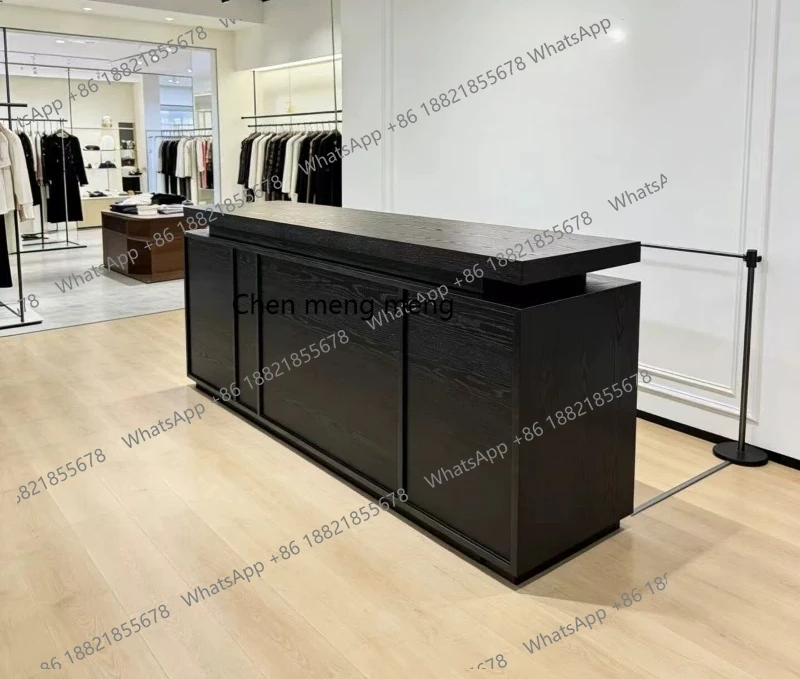 Clothing store antique bar counter cashier, store front desk retro light luxury reception desk
Clothing store antique bar counter cashier, store front desk retro light luxury reception desk