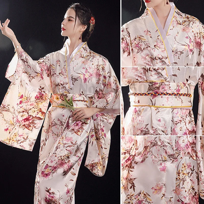 Sexy Yukata with Obi Cosplay Costume Women's Elegants Japanese Kimono National Novelty Evening Dress Printed Flower Geisha Gown
Sexy Yukata with Obi Cosplay Costume Women's Elegants Japanese Kimono National Novelty Evening Dress Printed Flower Geisha Gown
