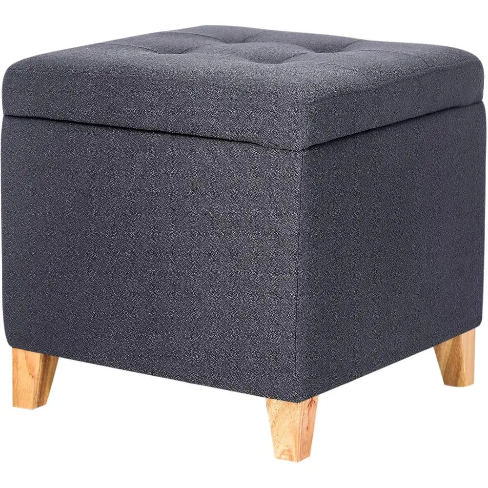 18 Square Storage Ottoman with Hinged Lid, Fabric Footrest Stool, Heavy Duty Cube Seat, Gray - Entryway/Living Room Furniture
18 Square Storage Ottoman with Hinged Lid, Fabric Footrest Stool, Heavy Duty Cube Seat, Gray - Entryway/Living Room Furniture