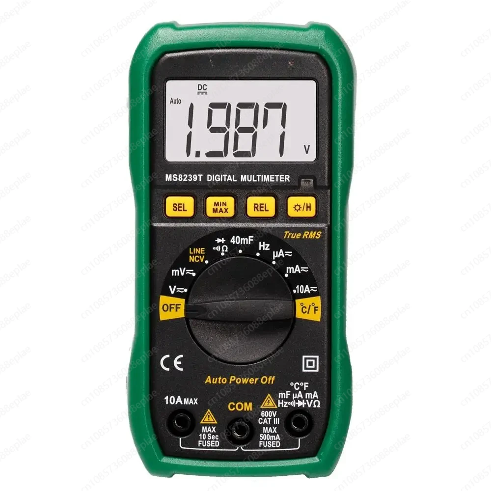 MS8239T Digital Multimeter High precision True RMS Auto Range Ammeter Voltmeter Smart Capacitor NCV Ohm Hz Live Tester
MS8239T Digital Multimeter High precision True RMS Auto Range Ammeter Voltmeter Smart Capacitor NCV Ohm Hz Live Tester