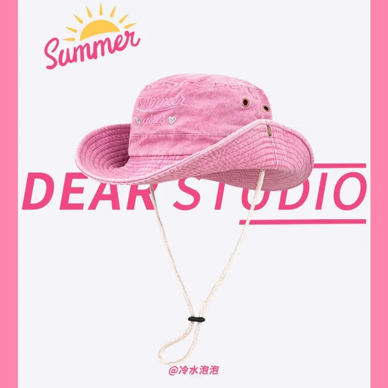 Simple Letter Embroidery Western Cowboy Cap Women Summer Outdoor Camping Mountaineering Eaves Sun Protection Leisure Bucket Hat
Simple Letter Embroidery Western Cowboy Cap Women Summer Outdoor Camping Mountaineering Eaves Sun Protection Leisure Bucket Hat