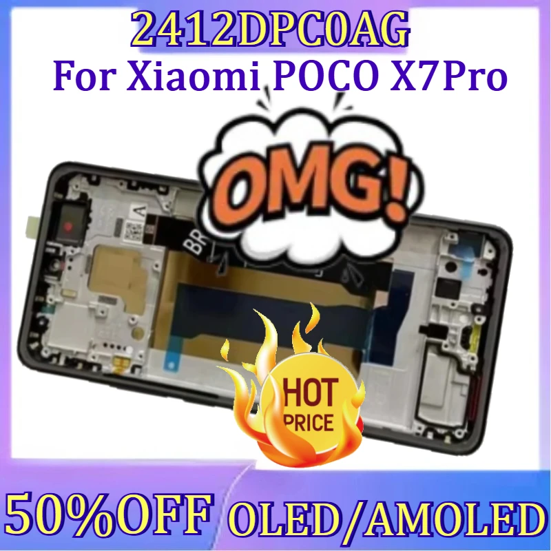 For Xiaomi POCO X7Pro Display Digital Touch Screen with Frame Replacement NEW OLED/AMOLED Poco X7 Pro 2412DPC0AG Display Screen
For Xiaomi POCO X7Pro Display Digital Touch Screen with Frame Replacement NEW OLED/AMOLED Poco X7 Pro 2412DPC0AG Display Screen