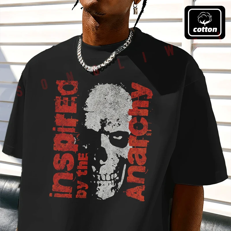 Inspired By The Anarchy - Punk Rebel Moto T-Shirt Vintage Cotton Plain Mens Funny T Shirts Casual Harajuku Clothes
Inspired By The Anarchy - Punk Rebel Moto T-Shirt Vintage Cotton Plain Mens Funny T Shirts Casual Harajuku Clothes