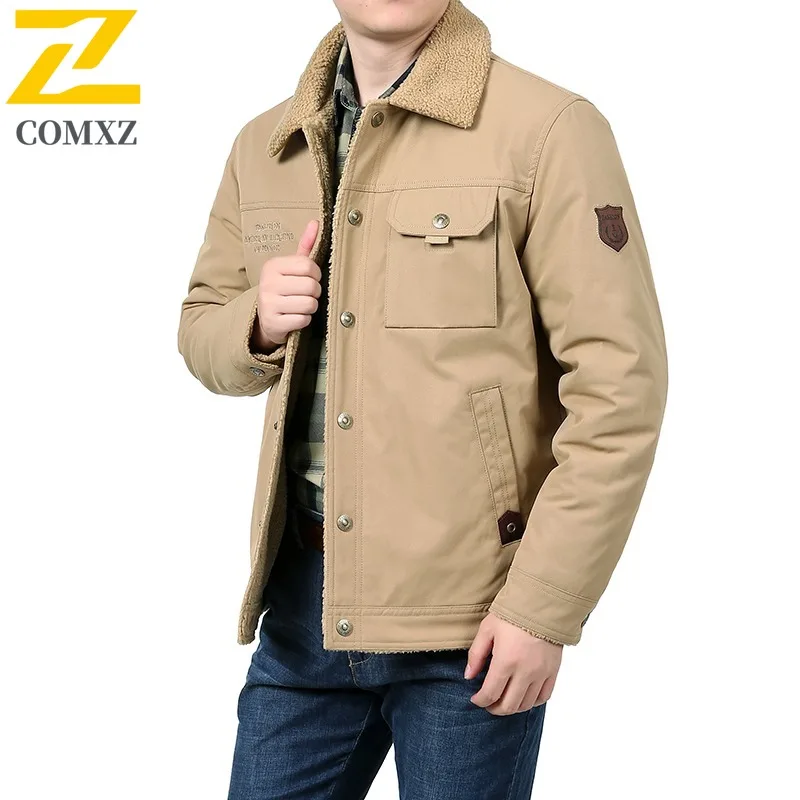 COMXZ Men Cotton Jacket Casual Lapel Outdoor Office Thickened Warm Parka American Style Comfort Lightweight Winter Coat
COMXZ Men Cotton Jacket Casual Lapel Outdoor Office Thickened Warm Parka American Style Comfort Lightweight Winter Coat