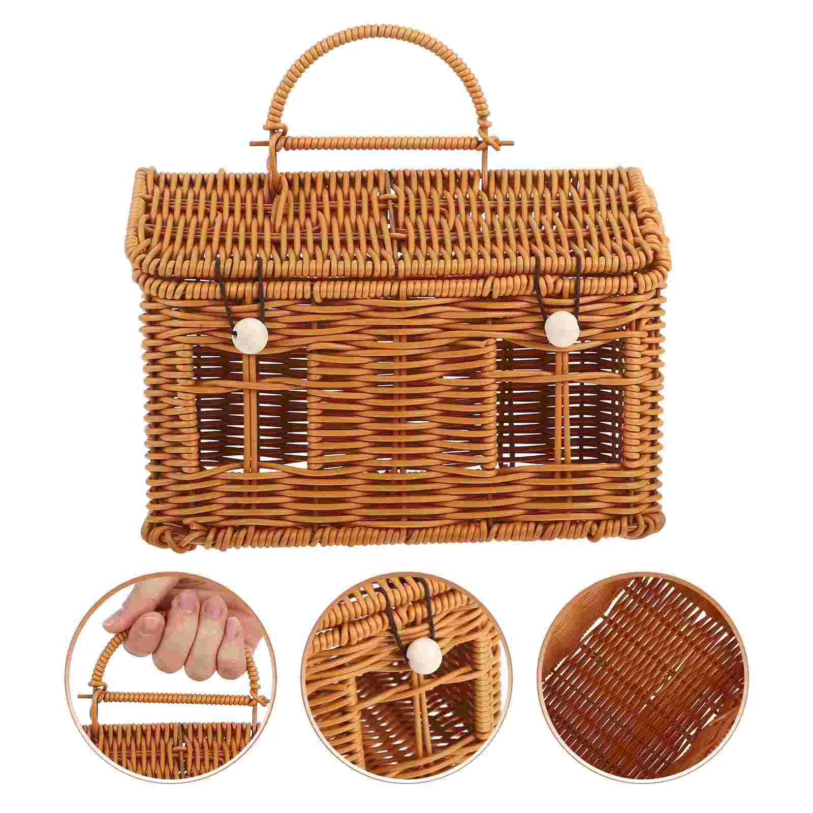 Wedding Gift Box Wicker Basket with Lid Home Decor Shoulder Bag Iron Frame Bridesmaid
Wedding Gift Box Wicker Basket with Lid Home Decor Shoulder Bag Iron Frame Bridesmaid