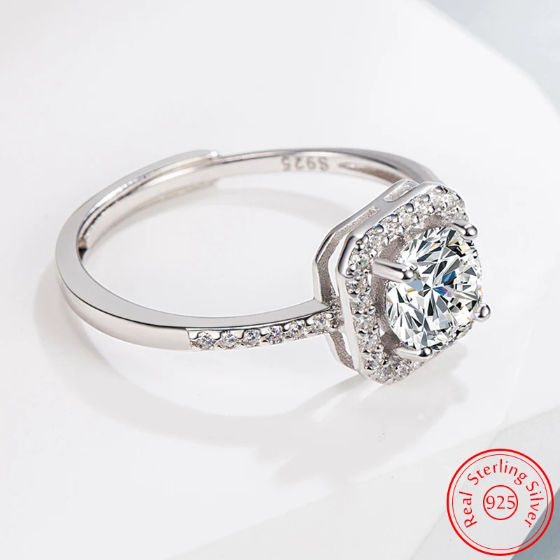 Genuine 925 Sterling Silver Jewelry Fine Square Crystal Zircon Ring For Women Fashion New XY0600
Genuine 925 Sterling Silver Jewelry Fine Square Crystal Zircon Ring For Women Fashion New XY0600