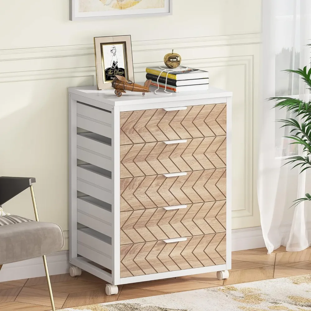 5 Drawer Chest, Wood Storage Dresser Cabinet with Wheels, Industrial Storage Drawer Organizer Cart, Customized
5 Drawer Chest, Wood Storage Dresser Cabinet with Wheels, Industrial Storage Drawer Organizer Cart, Customized