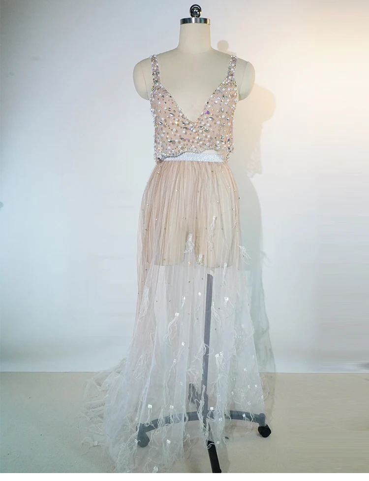 Elegant And Sexy Sleeveless Beaded Short Top Paired With Chiffon Dress Birthday Dance Costume Stage Performance Costumedragqueen
Elegant And Sexy Sleeveless Beaded Short Top Paired With Chiffon Dress Birthday Dance Costume Stage Performance Costumedragqueen