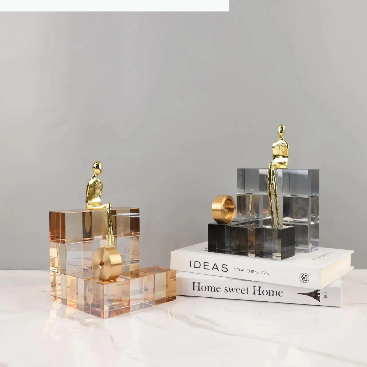 Glass Geometric Stair Ornament Metal Art Sculpture Metal Decorative Figurines Home Decoration Accessories
Glass Geometric Stair Ornament Metal Art Sculpture Metal Decorative Figurines Home Decoration Accessories