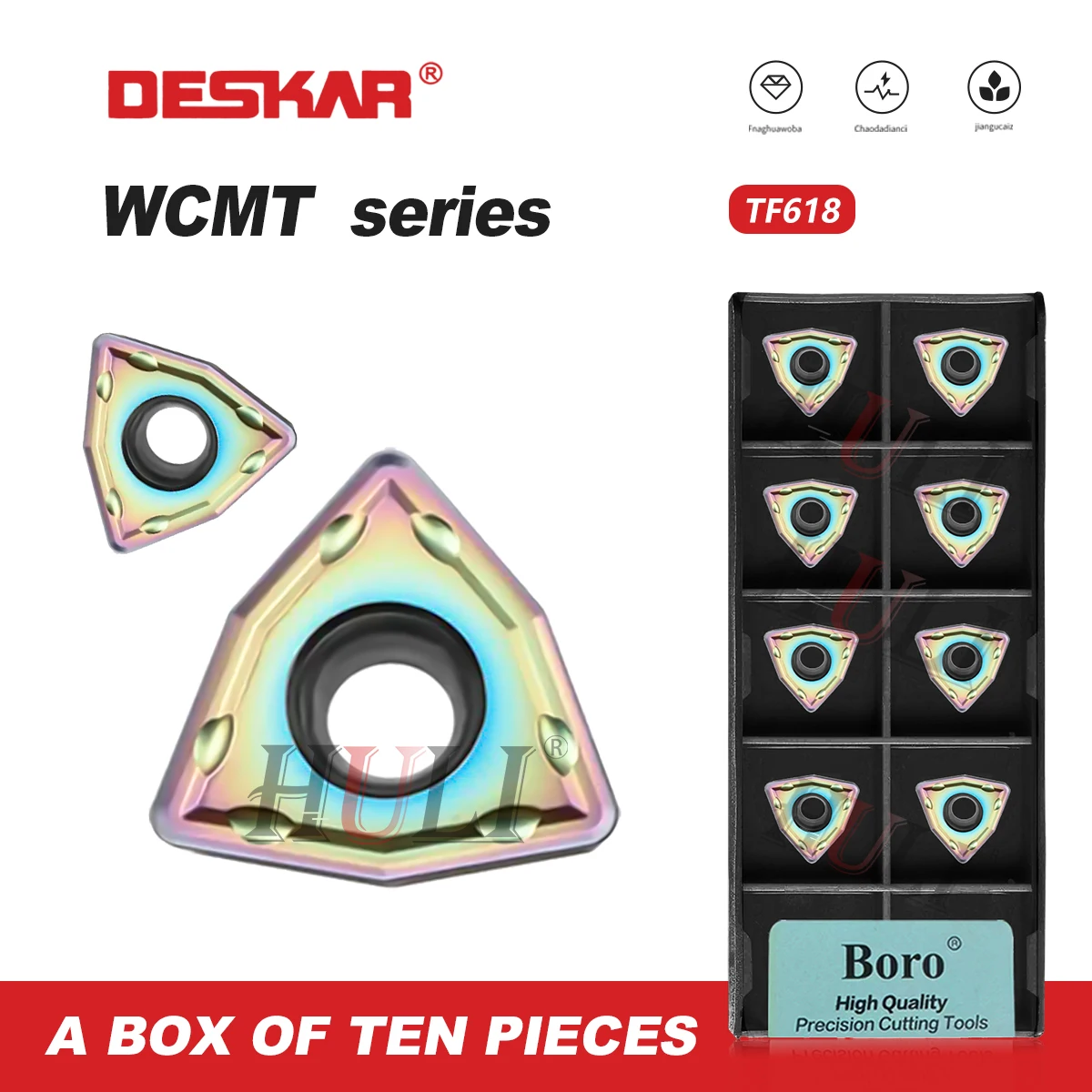 DESKAR U-сверло с ЧПУ с цифровым управлением WCMX030208-SF/040208-SF/050308-SF/06T308-SF TF618 TF618 Цветное лезвие U-сверлильное лезвие
DESKAR U-сверло с ЧПУ с цифровым управлением WCMX030208-SF/040208-SF/050308-SF/06T308-SF TF618 TF618 Цветное лезвие U-сверлильное лезвие