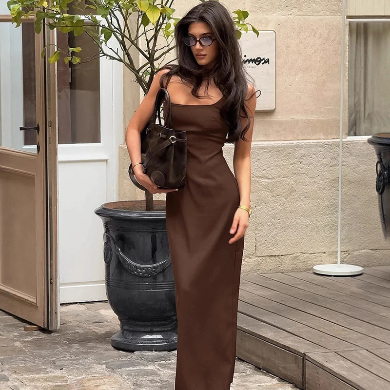 Ticketsx Sexy Spaghetti Strap Long Dress Women's Summer Vintage Sleeveless Backless Dress Female Holiday Casual Streetwear Dress
Ticketsx Sexy Spaghetti Strap Long Dress Women's Summer Vintage Sleeveless Backless Dress Female Holiday Casual Streetwear Dress