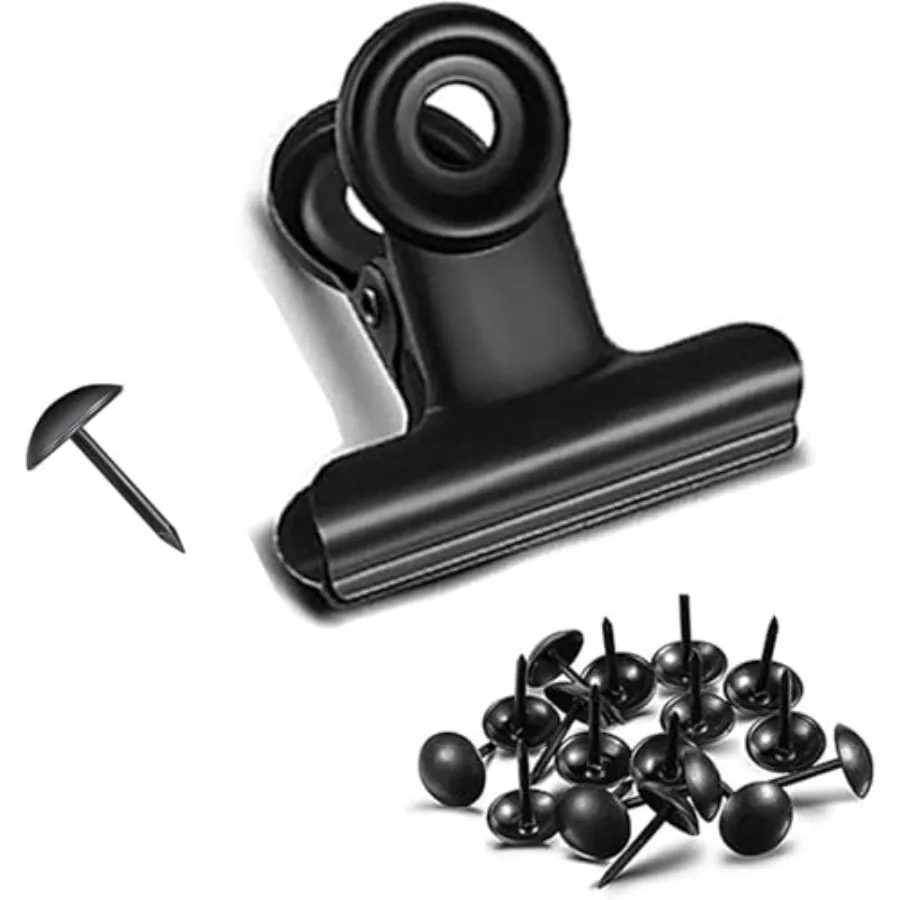 Bulldog Clips with Hole for Push-pin, Paper File Clips with Strong Spring, Small Metal Binder Clips, Seal Clamps for Coffee Tea
Bulldog Clips with Hole for Push-pin, Paper File Clips with Strong Spring, Small Metal Binder Clips, Seal Clamps for Coffee Tea