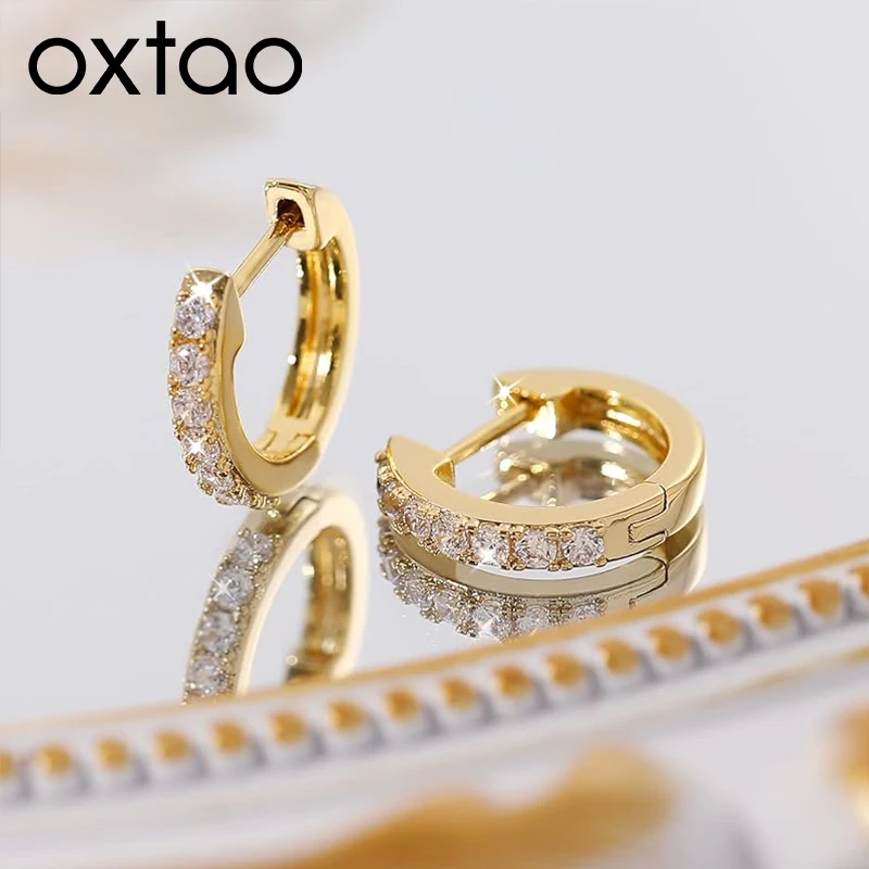 Женские серьги-кольца OXTAO с муассанитом, цвет D, VVS1, с бриллиантами, 14-каратное золотое покрытие, однорядные серьги-хагги, роскошные свадебные украшения
Женские серьги-кольца OXTAO с муассанитом, цвет D, VVS1, с бриллиантами, 14-каратное золотое покрытие, однорядные серьги-хагги, роскошные свадебные украшения