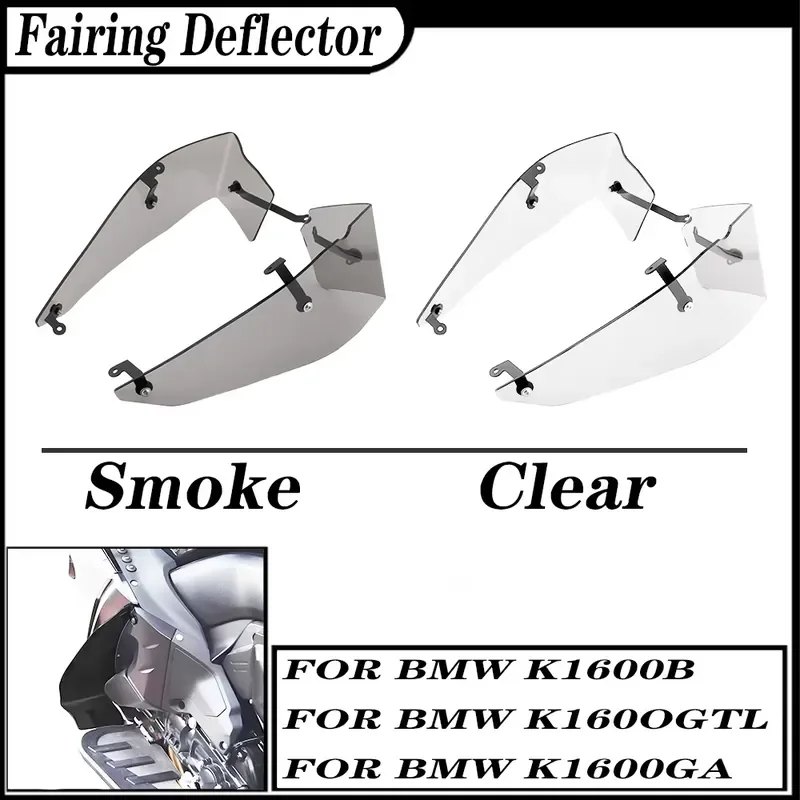 For K1600B K1600GTL K1600GA Grand America17-24 Side Fairing Leg Wind Deflector Air Deflector Acrylic Smoke Clear
For K1600B K1600GTL K1600GA Grand America17-24 Side Fairing Leg Wind Deflector Air Deflector Acrylic Smoke Clear