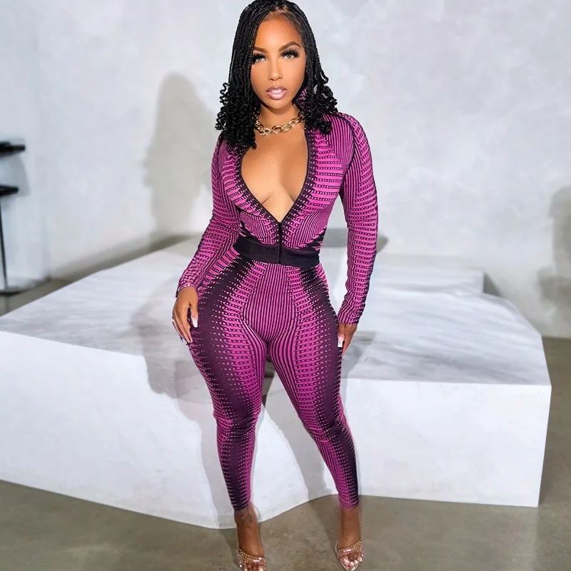 Fashion Striped Printed Women's Pant Sets Zipper Neck Long Sleeve Top And Pants 2024 Sexy Club Two 2 Piece Set Tracksuit Outfits
Fashion Striped Printed Women's Pant Sets Zipper Neck Long Sleeve Top And Pants 2024 Sexy Club Two 2 Piece Set Tracksuit Outfits
