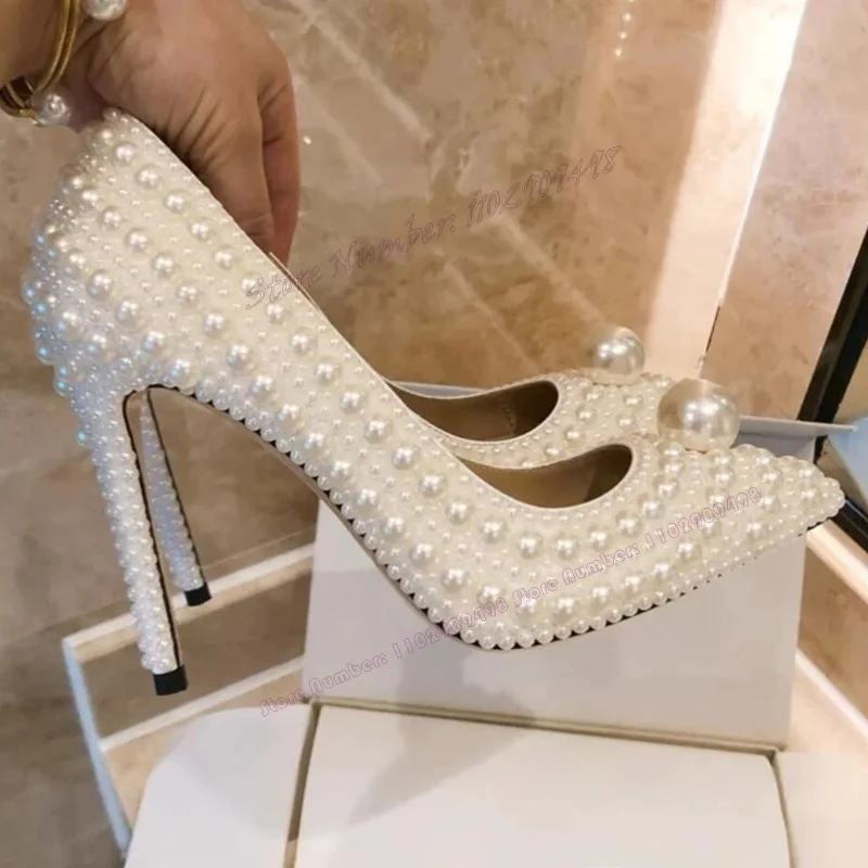 White Pearl Decor Shallow Pumps Pointed Toe Shoes for Women Stilettos High Heels Wedding Party Shoes 2023 Zapatos Para Mujere
White Pearl Decor Shallow Pumps Pointed Toe Shoes for Women Stilettos High Heels Wedding Party Shoes 2023 Zapatos Para Mujere