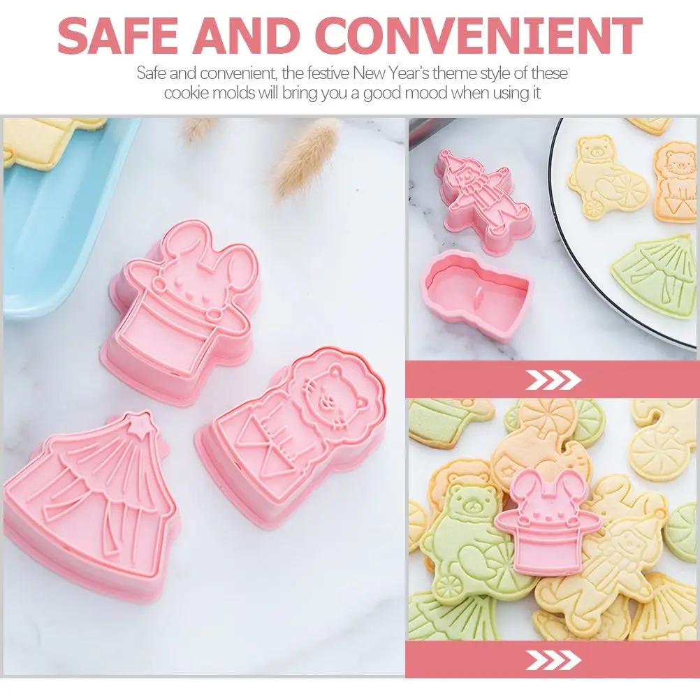 6 Pcs Stauffers Cookies Biscuit Mold Circus Fondant New Years Cutters Biscuits Small Press for Baking Pink Holiday Child
6 Pcs Stauffers Cookies Biscuit Mold Circus Fondant New Years Cutters Biscuits Small Press for Baking Pink Holiday Child