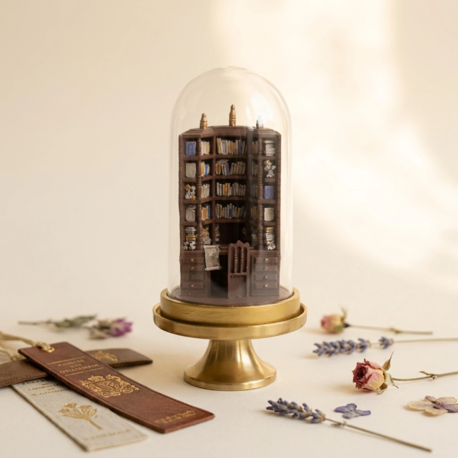 Miniature Bookshelf with Dome Cover Decorative Miniature Bookshelf Ornament Bookcase Display Piece Whimsical Decoration Stylish
Miniature Bookshelf with Dome Cover Decorative Miniature Bookshelf Ornament Bookcase Display Piece Whimsical Decoration Stylish