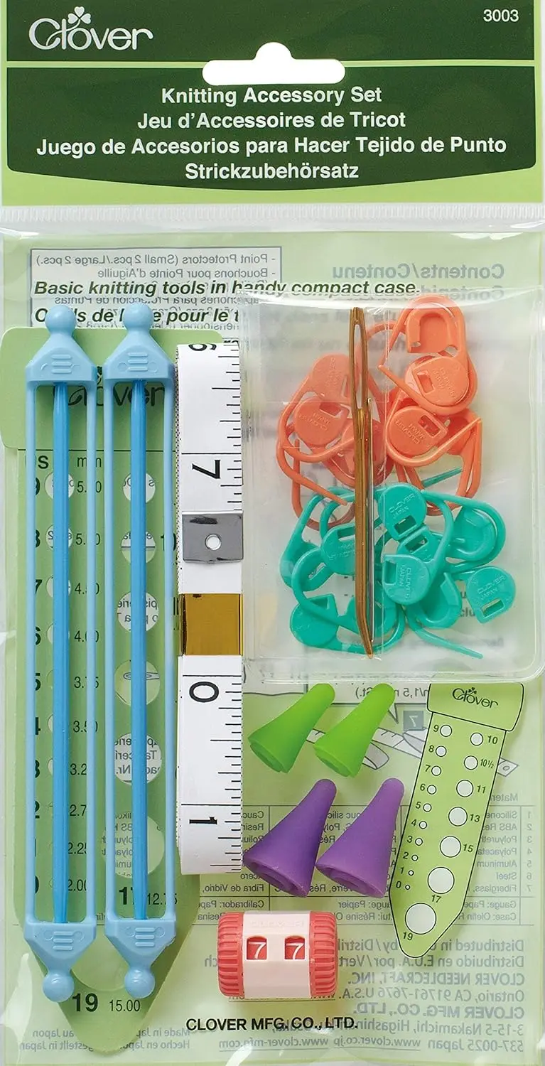 Knitting Accessories Set for Beginners, Portable with Clear Case
Knitting Accessories Set for Beginners, Portable with Clear Case
