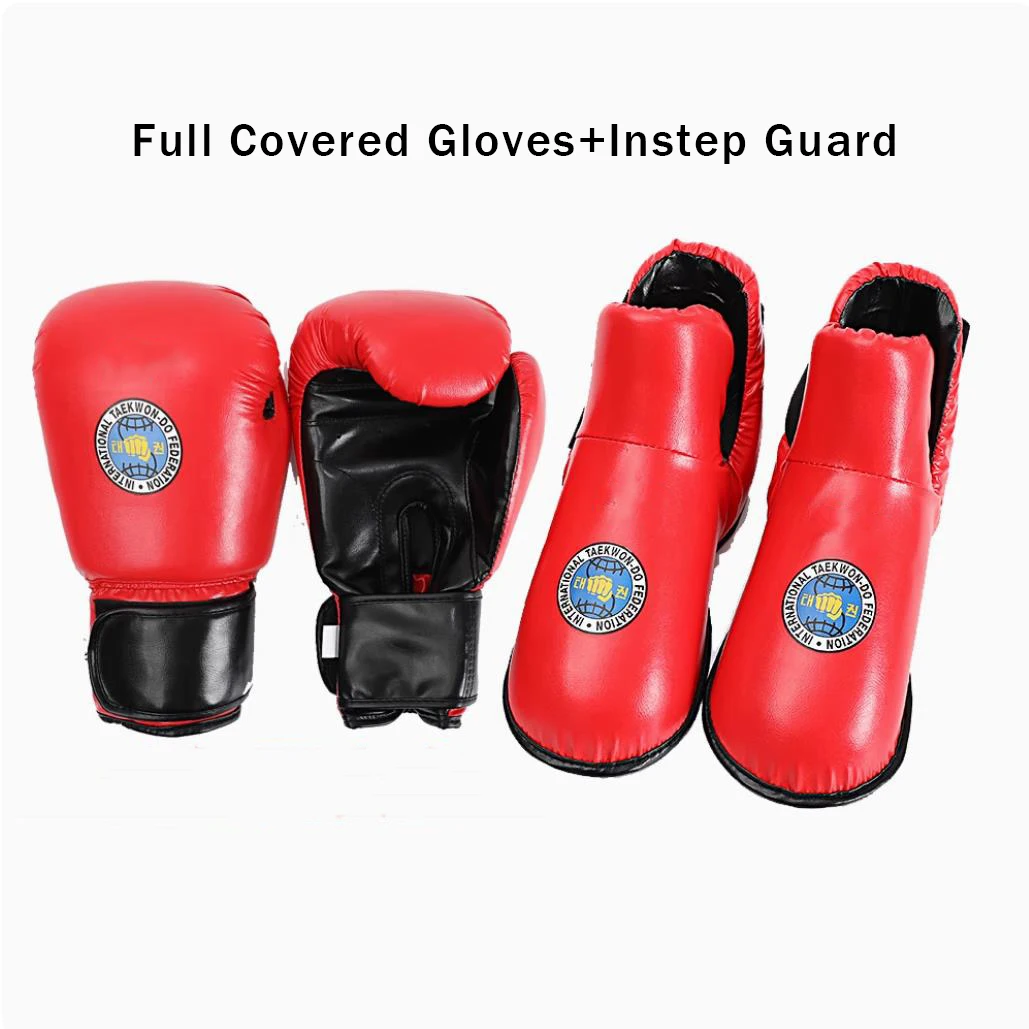 Taekwondo ITF Gloves Foot Guard Set Kickboxing Karate Mitts Martial Arts Combat Protective Training Foot Protector Men And Women
Taekwondo ITF Gloves Foot Guard Set Kickboxing Karate Mitts Martial Arts Combat Protective Training Foot Protector Men And Women