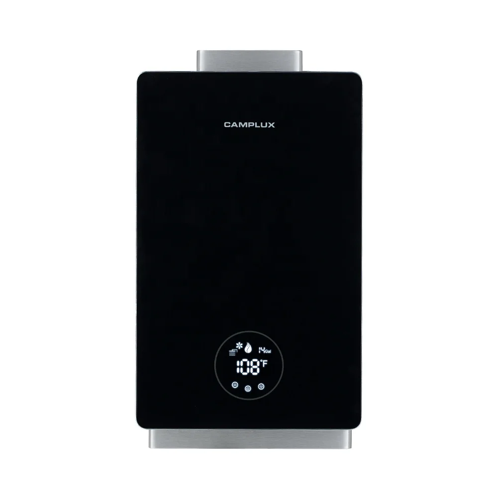 CAMPLUX CA318 Natural Gas Tankless Water Heater, 3.18 GPM Instant On Demand, Indoor, Black
CAMPLUX CA318 Natural Gas Tankless Water Heater, 3.18 GPM Instant On Demand, Indoor, Black