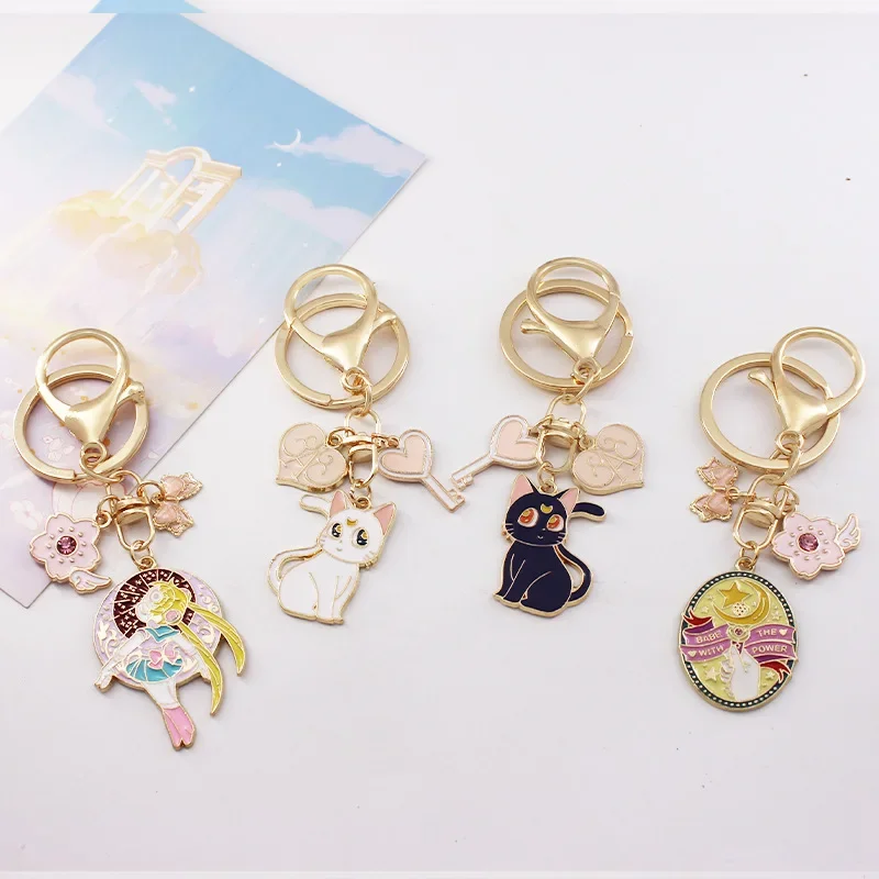 Sailor Moons Keychain Sweet Cat Girl Car Metal Key Chain Creative Cartoon Couple Bag Pendant Women Charm Keyring Christmas Gifts
Sailor Moons Keychain Sweet Cat Girl Car Metal Key Chain Creative Cartoon Couple Bag Pendant Women Charm Keyring Christmas Gifts