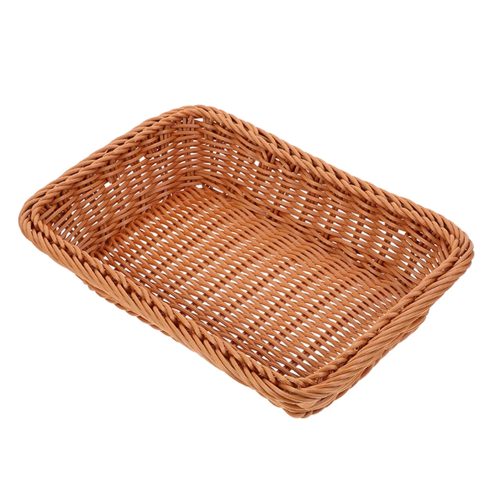 1PC Rectangular Bread Basket Rattan Snack Display Handwoven Table Baskets for Kitchen Counter Plastic Woven Storage Elegant
1PC Rectangular Bread Basket Rattan Snack Display Handwoven Table Baskets for Kitchen Counter Plastic Woven Storage Elegant