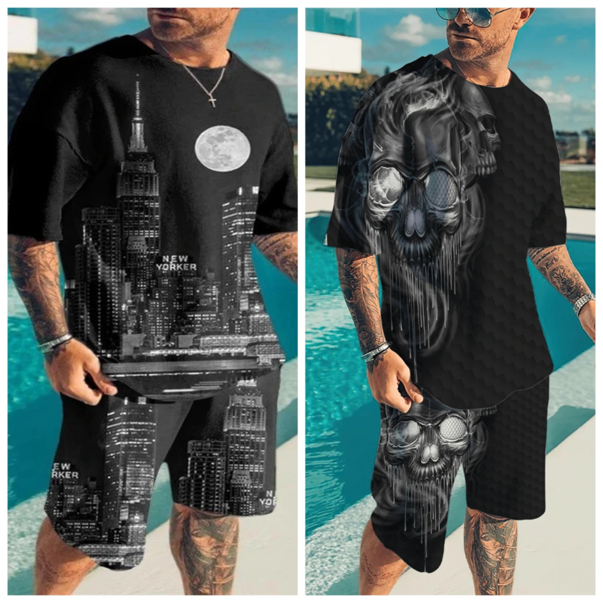 25-26 Summer Hot-selling Fashion Trend Luxury Suit 3D Printing American Street Breathable Quick-drying T-shirt Shorts Set
25-26 Summer Hot-selling Fashion Trend Luxury Suit 3D Printing American Street Breathable Quick-drying T-shirt Shorts Set