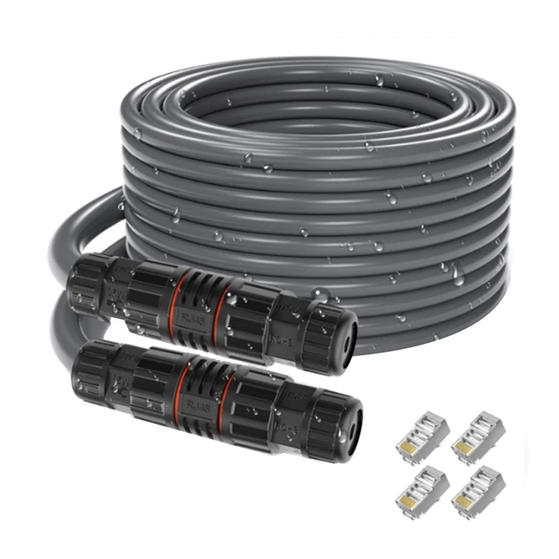 Замена Ethernet-кабеля AT12 IP68, водонепроницаемый удлинительный кабель, поддержка протокола 1200 м, высокая скорость передачи для Starlink 75 футов
Замена Ethernet-кабеля AT12 IP68, водонепроницаемый удлинительный кабель, поддержка протокола 1200 м, высокая скорость передачи для Starlink 75 футов