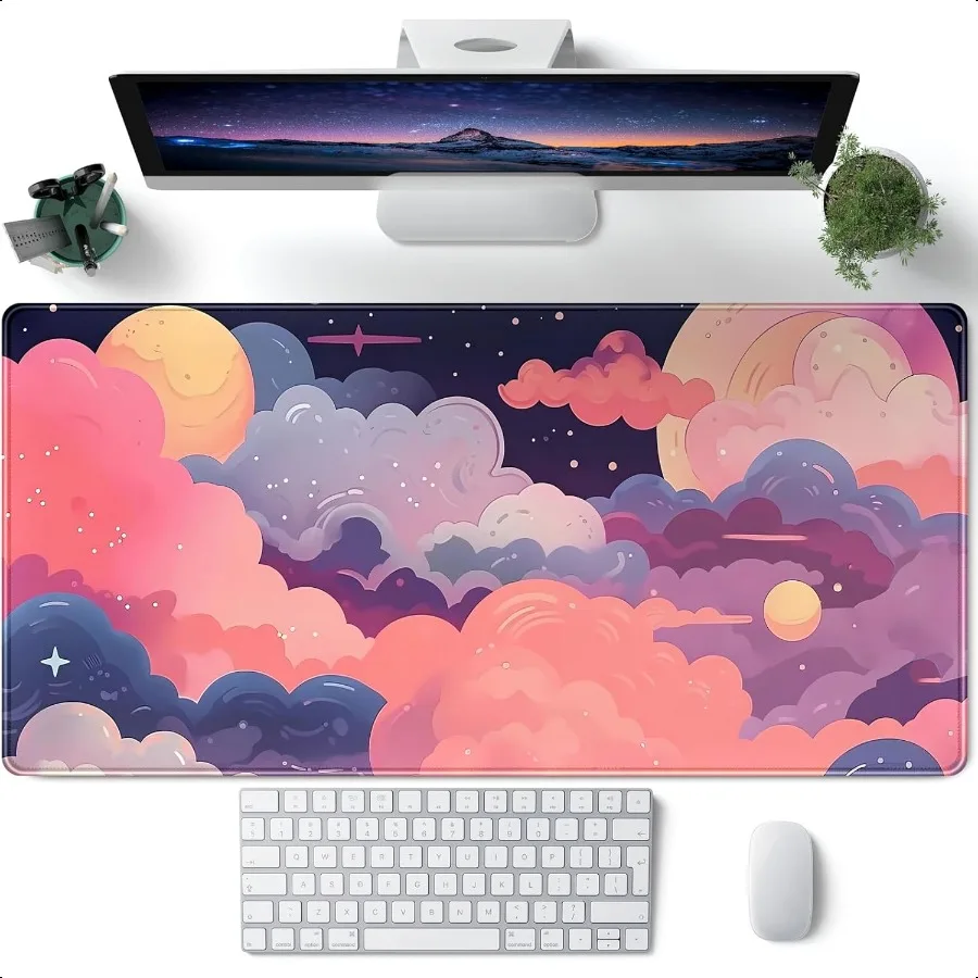 Cute Desk Mat Kawaii Clouds Pink Purple Desk Pad Anime XXL Large Mouse Pad Big Full Desk Gaming Mousepad Laptop Computer Keyboa
Cute Desk Mat Kawaii Clouds Pink Purple Desk Pad Anime XXL Large Mouse Pad Big Full Desk Gaming Mousepad Laptop Computer Keyboa