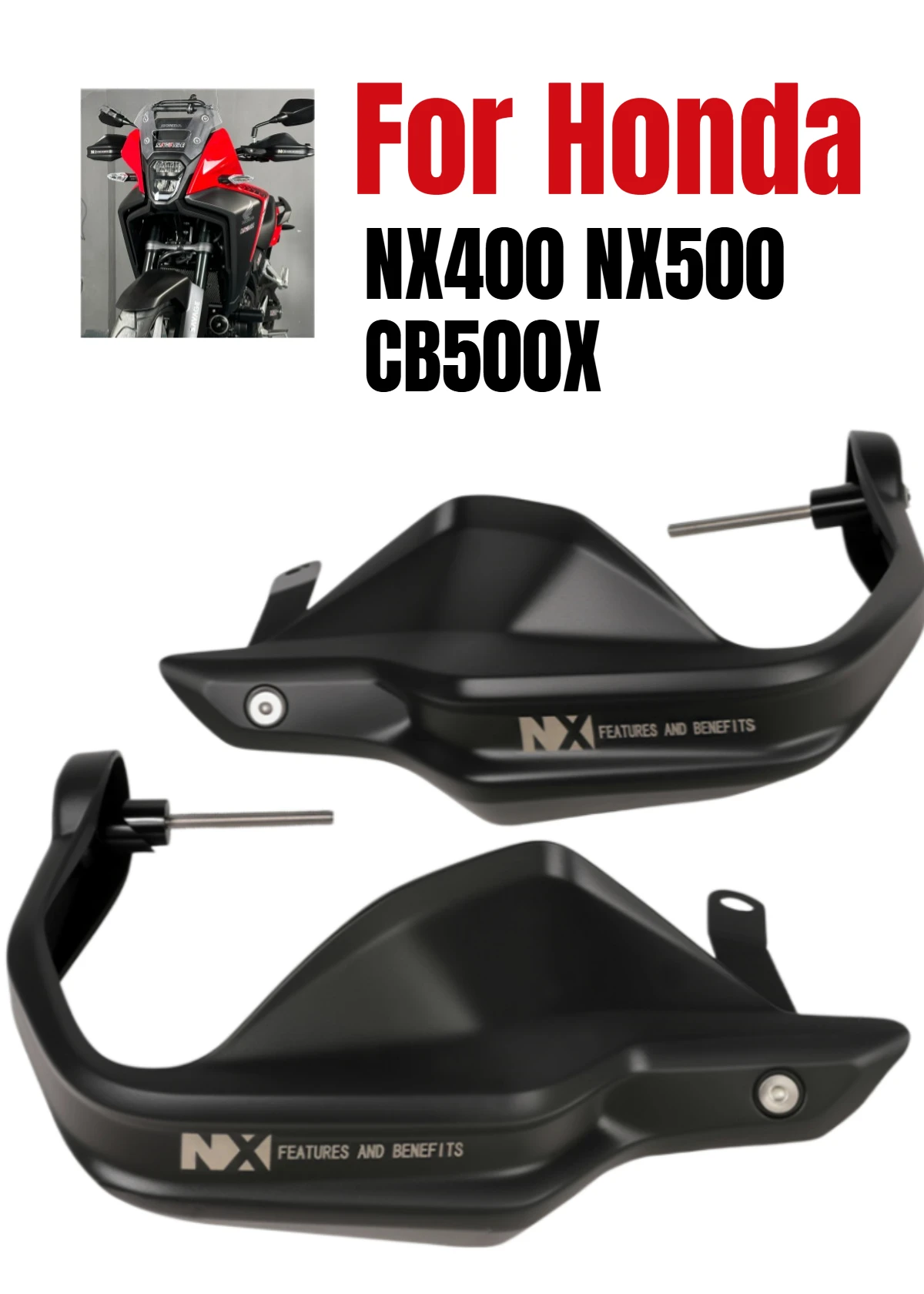 For Honda NX400 NX500 CB500X NX CB 400 500 Handlebar Windshield Handle Lever Protector Handguard Hand Guard Wind Deflector
For Honda NX400 NX500 CB500X NX CB 400 500 Handlebar Windshield Handle Lever Protector Handguard Hand Guard Wind Deflector