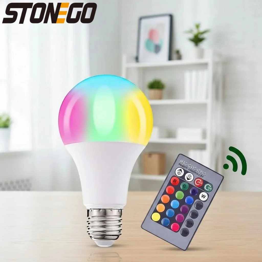 E27 RGB LED Bulb Color Changing 16 Color Options Remote Control 3W 5W 10W 15W Energy Saving Dimmable Home Lighting
E27 RGB LED Bulb Color Changing 16 Color Options Remote Control 3W 5W 10W 15W Energy Saving Dimmable Home Lighting