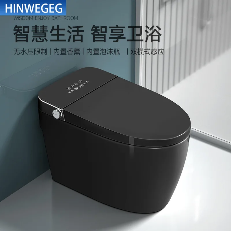 Black Smart Toilet Automatic Flip Integrated Household Voice Siphon Toilet No Water Pressure Limit Foam Shield
Black Smart Toilet Automatic Flip Integrated Household Voice Siphon Toilet No Water Pressure Limit Foam Shield