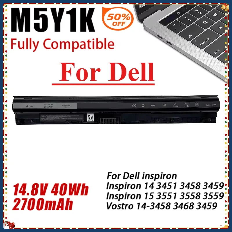 Новый аккумулятор для ноутбука M5Y1K 14,8 В 40 Втч для аккумулятора Dell 3451 3551 5558 5758 5759 Inspiron 14 15 3000 V-ostro WKRJ2 K185W
Новый аккумулятор для ноутбука M5Y1K 14,8 В 40 Втч для аккумулятора Dell 3451 3551 5558 5758 5759 Inspiron 14 15 3000 V-ostro WKRJ2 K185W