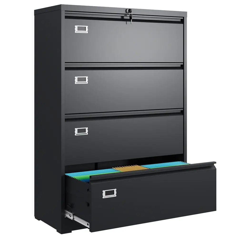 4 Drawer Lateral File Cabinet with Lock, Metal Filing Cabinets for Home Office, 16 D x 35 W x 52 H Wide Storage Organization fo
4 Drawer Lateral File Cabinet with Lock, Metal Filing Cabinets for Home Office, 16 D x 35 W x 52 H Wide Storage Organization fo