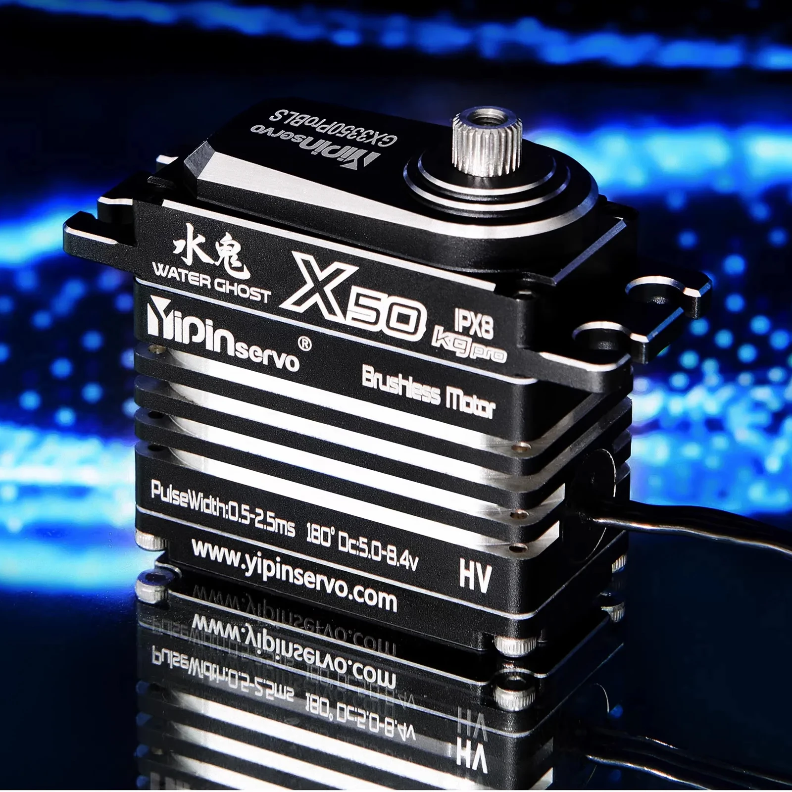 Waterproof IP67 Digital Servo High Torque 50KG Brushless Motor Full Metal 180/270 Degree Servos for RC Cars Crawler Buggy Robot
Waterproof IP67 Digital Servo High Torque 50KG Brushless Motor Full Metal 180/270 Degree Servos for RC Cars Crawler Buggy Robot