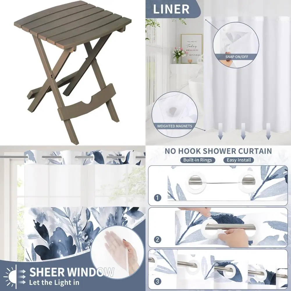 без крючка, темно-синяя акварельная занавеска для душа с цветочным принтом, листья растений с цветком, занавески для душа без крючков для летнего декора ванной комнаты, белый 
без крючка, темно-синяя акварельная занавеска для душа с цветочным принтом, листья растений с цветком, занавески для душа без крючков для летнего декора ванной комнаты, белый