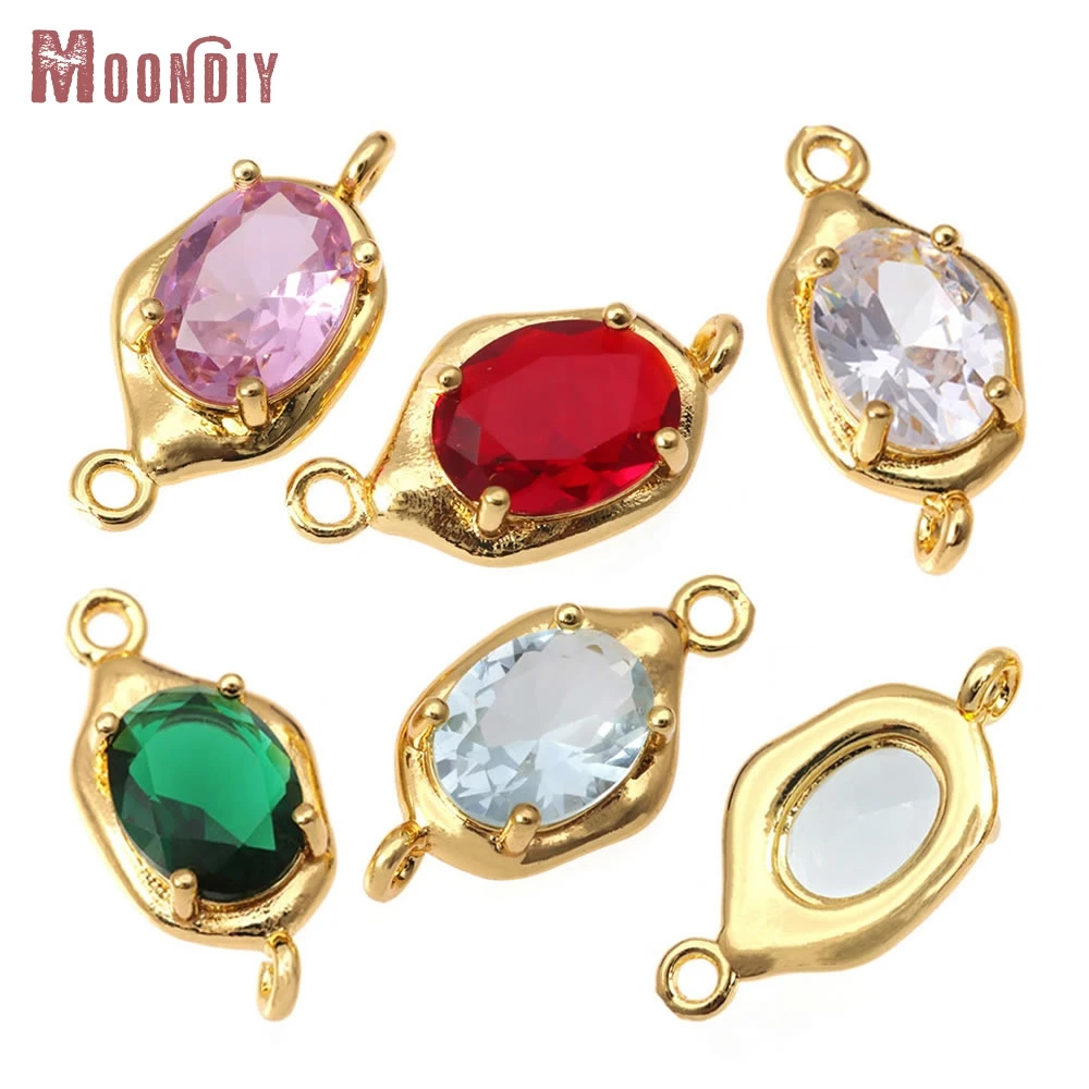 10PCS 18K Gold Color Brass Zircon 2 Holes Oval Shape Connect Necklace Charms Pendants High Quality Diy Earrings Jewelry Making
10PCS 18K Gold Color Brass Zircon 2 Holes Oval Shape Connect Necklace Charms Pendants High Quality Diy Earrings Jewelry Making