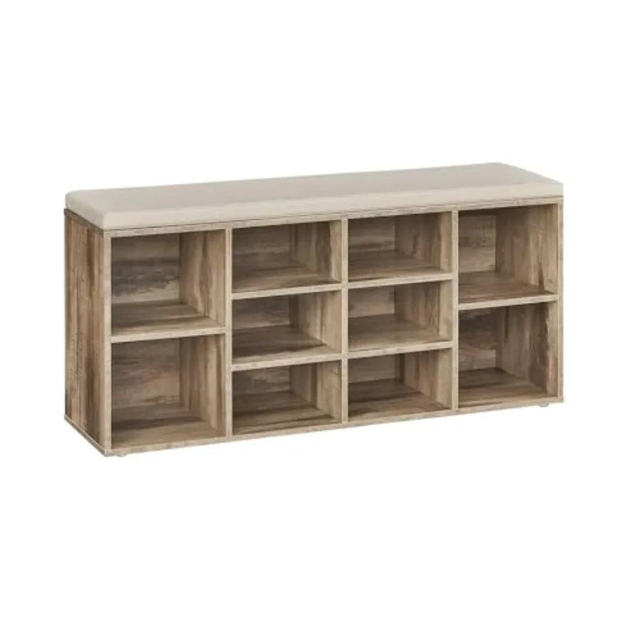 Shoe Bench Storage Bench with Padded Seat Entryway Bench with 10 Compartments Camel Brown and Cappuccino Beige for Bedroom 11.8
Shoe Bench Storage Bench with Padded Seat Entryway Bench with 10 Compartments Camel Brown and Cappuccino Beige for Bedroom 11.8