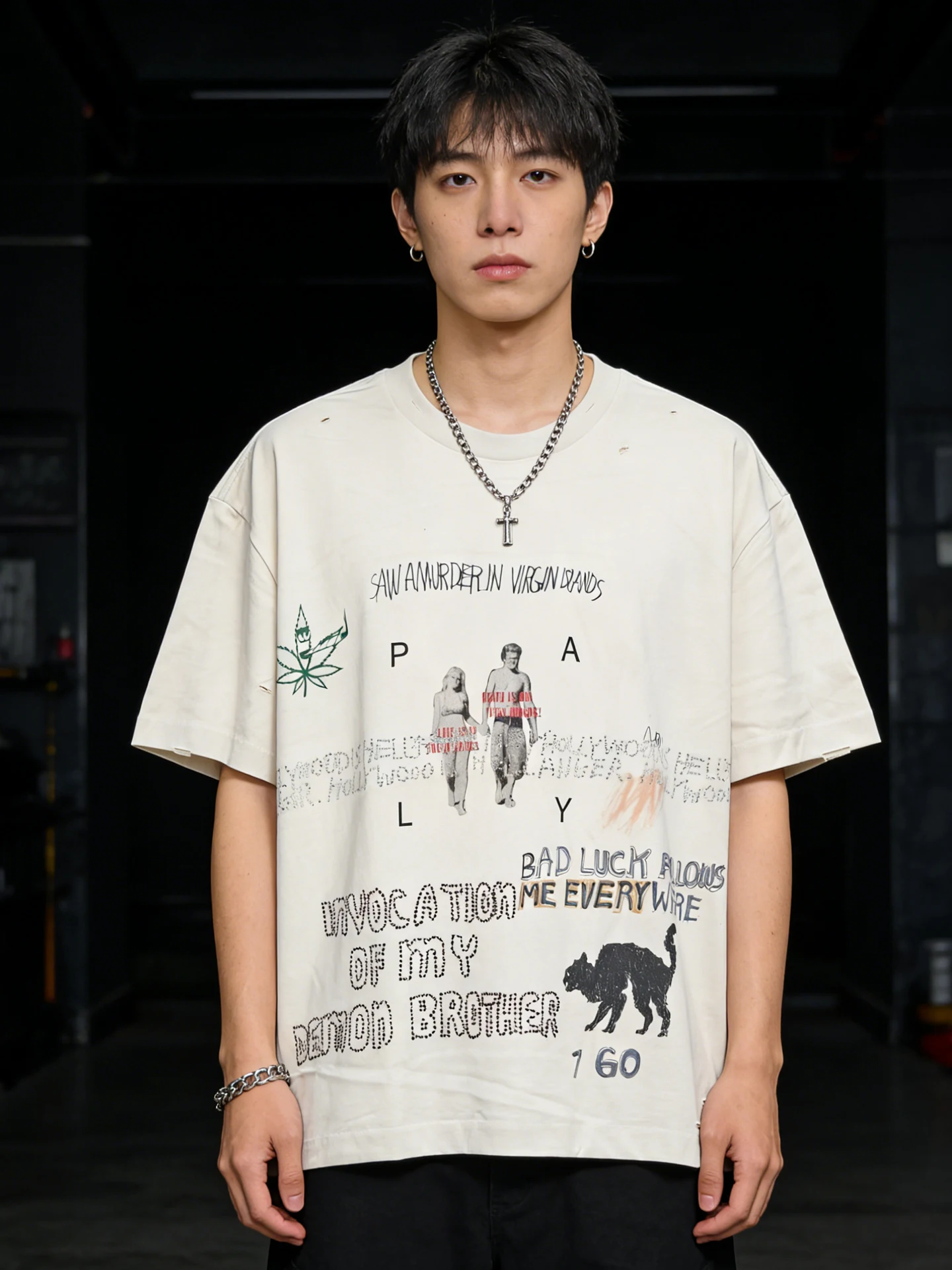 Мужская винтажная футболка Paly с коротким рукавом, свободного кроя, из хлопка, с стразами, молодежная, модная, дышащая, влагоотводящая, для повседневной носки.
Мужская винтажная футболка Paly с коротким рукавом, свободного кроя, из хлопка, с стразами, молодежная, модная, дышащая, влагоотводящая, для повседневной носки.