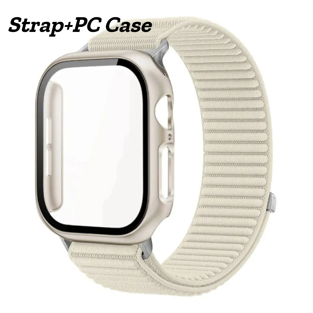 Nylon Loop Strap+PC Case For Apple Watch 11 10 42/46mm Band For iWatch Series 9 8 7 41/45mm 6 5 4 SE3 40/44mm 3 2 1 38/42mm
Nylon Loop Strap+PC Case For Apple Watch 11 10 42/46mm Band For iWatch Series 9 8 7 41/45mm 6 5 4 SE3 40/44mm 3 2 1 38/42mm