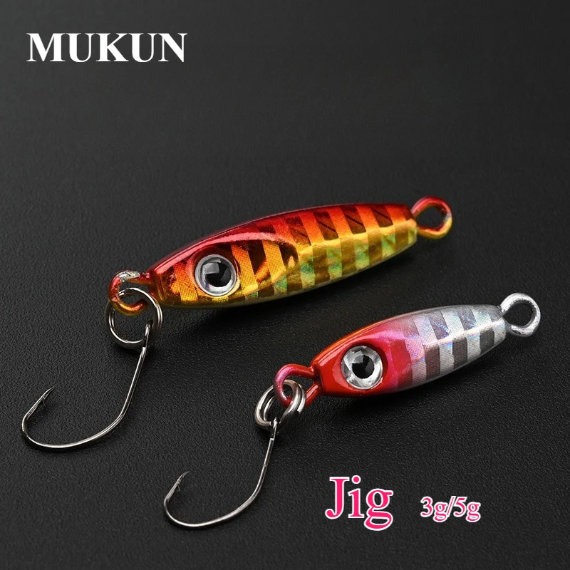 MUKUN 5pcs Small Jigs Fishing Lure 3g 6g Metal Jigging Micro Spoon Trout Isca Artificial Hard Bait Fishing Equipment
MUKUN 5pcs Small Jigs Fishing Lure 3g 6g Metal Jigging Micro Spoon Trout Isca Artificial Hard Bait Fishing Equipment