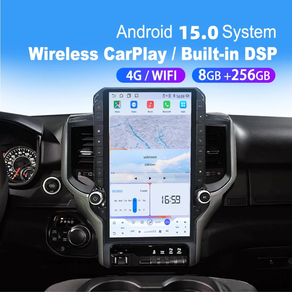 Qualcomm Android Screen Car Radio For Dodge Ram Trucks 2019~2023 Car Multimedia Player GPS Navigation CarPlay Auto Head Unit
Qualcomm Android Screen Car Radio For Dodge Ram Trucks 2019~2023 Car Multimedia Player GPS Navigation CarPlay Auto Head Unit