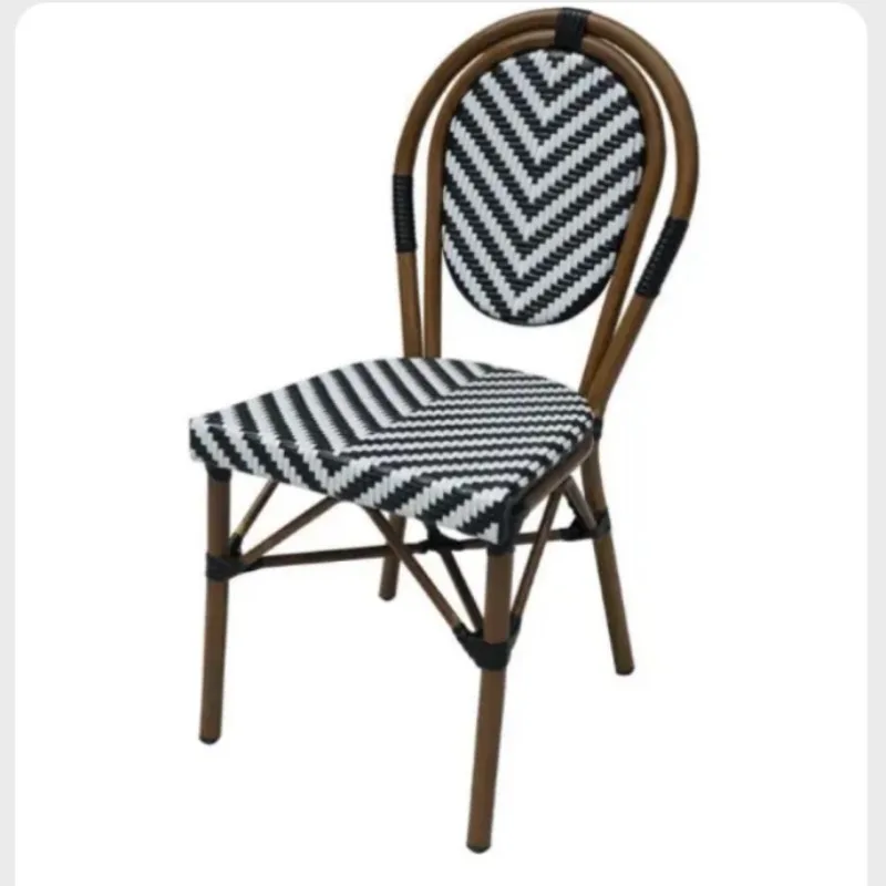 Outdoor table and chair combination rattan Internet celebrity retro French dining chair hotel open-air bed Hard decoration 
Outdoor table and chair combination rattan Internet celebrity retro French dining chair hotel open-air bed Hard decoration